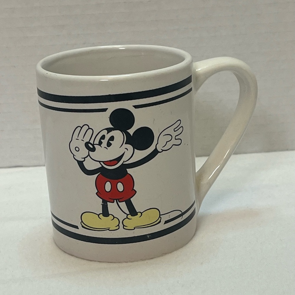 Disney Mickey Mouse Mug with Red and Yellow Accents